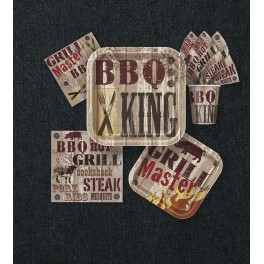 8 GRILL MASTER 9" SQR  PLATES