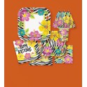 8 WILD LUAU 9" SQR PLATE