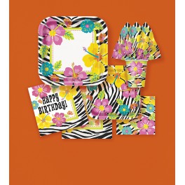 8 WILD LUAU 9" SQR PLATE