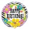 18" BLK WILD LUAU HB FOIL BLN