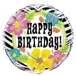 18" PKG WILD LUAU HB FOIL BLLN