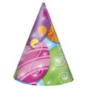 8 TWINKLE BLLNS PARTY HATS