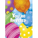 8 TWINKLE BALLOON INVITATIONS