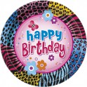 8 WILD BDAY 7" PLATES