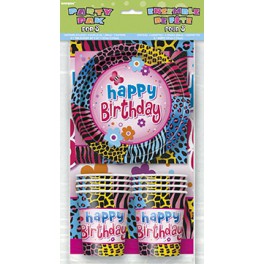 WILD BIRTHDAY PARTY PAK FOR 8