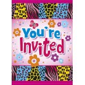 8 WILD BIRTHDAY INVITATIONS