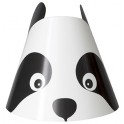 8 BIRTHDAY PANDA PARTY HATS