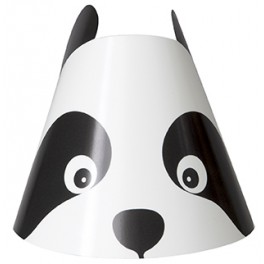 8 BIRTHDAY PANDA PARTY HATS