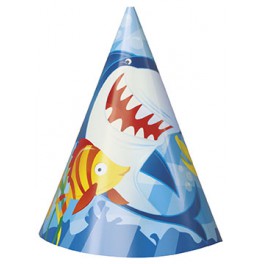 8 FIN FRIENDS PARTY HATS