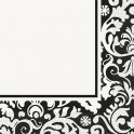 16 BLACK DAMASK LUNCH NAP