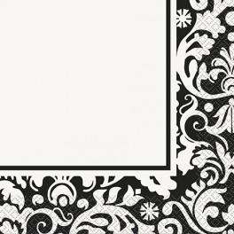16 BLACK DAMASK LUNCH NAP