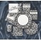 8 BLACK DAMASK 9" PLATE