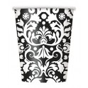 8 BLACK DAMASK 9OZ CUP