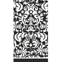 16 BLACK DAMASK GUEST NAPKIN