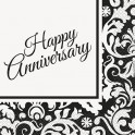 16 BLCK DAMASK ANNIV LUN NAP