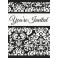 8 BLACK DAMASK INVITATIONS
