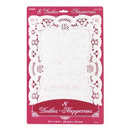 8 WHITE PLACEMAT DOILIES