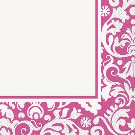 16 PINK DAMASK LUNCH NAP