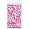 PINK DAMASK PLSTC TABLECOVER