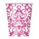 8 PINK DAMASK 9OZ CUP