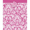 PINK DAMASK GIFT BAG-MED