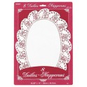 8 OVAL WHITE DOILIES