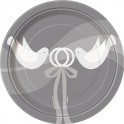 8 SILVER WEDDING 7" PLATES