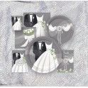 8 SILVER WEDDING 9" PLATES