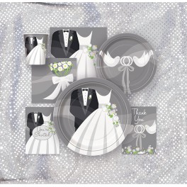 8 SILVER WEDDING 9" PLATES