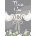8 SILVER WEDDING THANK NOTES