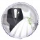 18" PKG SILVER WEDDNG FOIL BLN