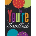 8 BIRTHDAY CHEER INVITATIONS