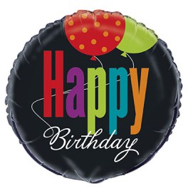 18" PKG BDAY CHEER FOIL BLLN