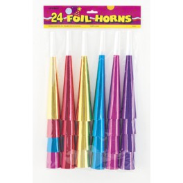 24 9'' FOIL HORNS ASST