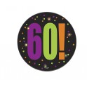 BDAY CHEER LRG BLNK BADGE-60TH