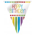 RAINBOW BDAY FLAG BNNR 12FT