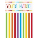 8 RAINBOW BIRTHDAY INVITES