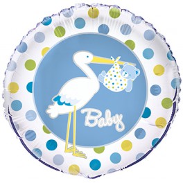18" BULK BBY BOY STORK FOIL BL