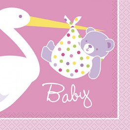 16 BABY GIRL STORK BEV NAP