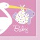 16 BABY GIRL STORK BEV NAP