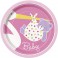 8 BABY GIRL STORK 7" PLATES