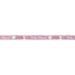 BABY GIRL STORK FOIL BNNR 12FT