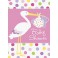 8 BABY GIRL STORK INVITES