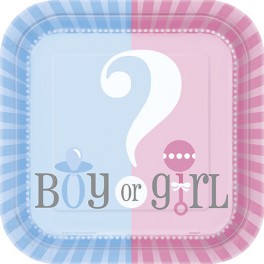 Gender Reveal dessert plates