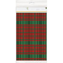 POINSETTIA PLAID TBLCVR