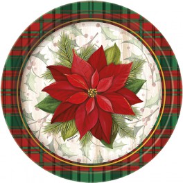8 POINSTA PLAID 7" PLATE