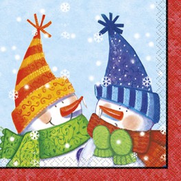 16 SNOWMAN BUDDIES BEV NAP