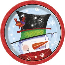 8 SNOWMAN BUDDIES 7" PLATE