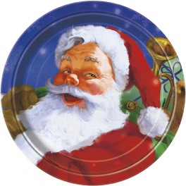 8 HOLIDAY SANTA 7" PLATE