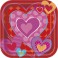 10 I HEART VALENTINE 7" SQR PL